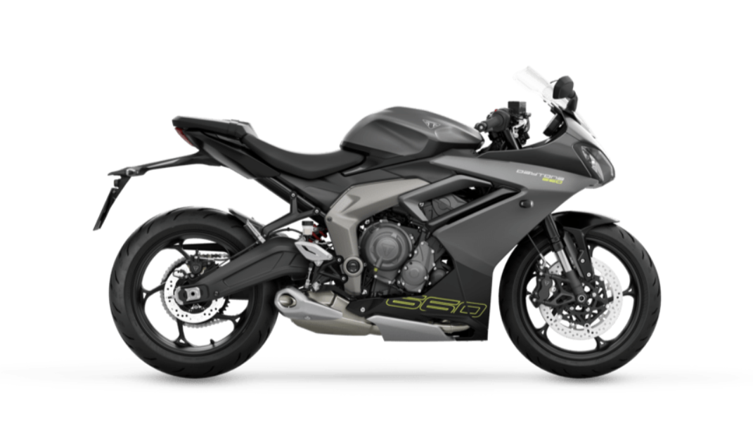 Triumph Daytona 660 Satin Granite / Satin Jet Black Color