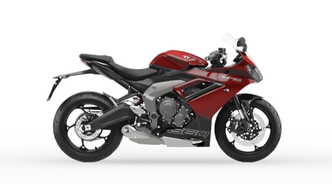 Triumph Daytona 660 Carnival Red / Sapphire Black